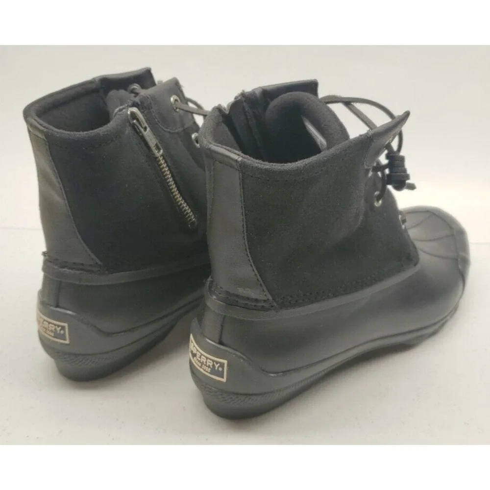 Sperry Women's Syren‎ Gulf Rain Duck Boots Size 9.5 M US Black STS80422 EUC